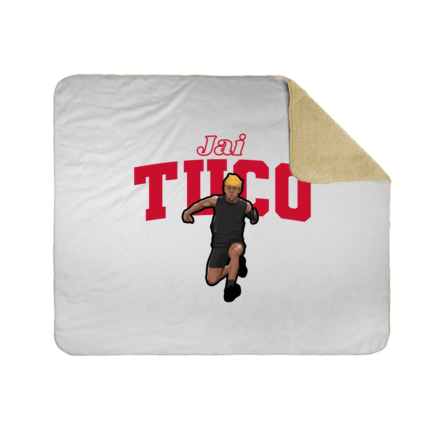 Throw Blanket — Name Arch in White