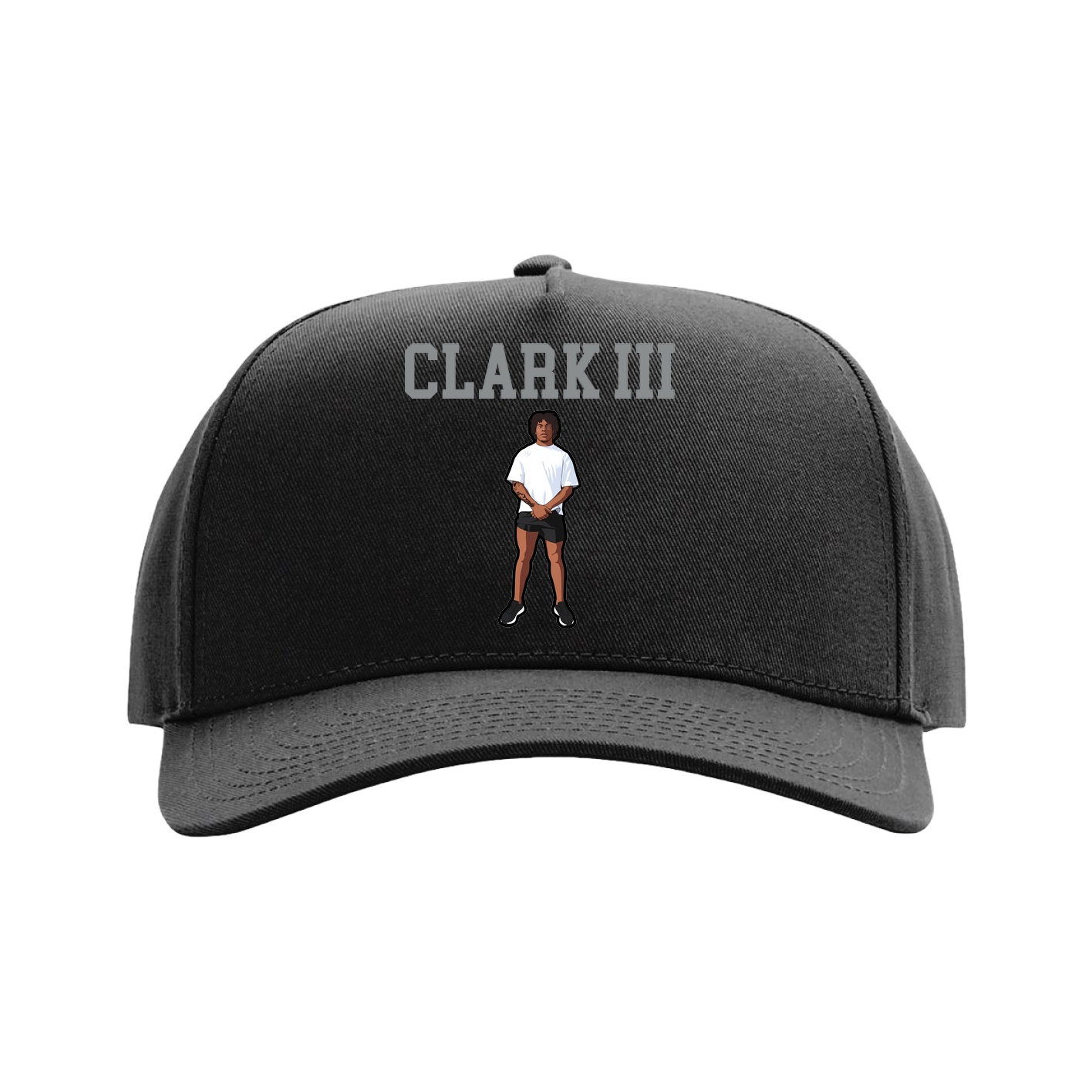 Full Fabric Five-Panel Champ Cap — Shirsey in Black