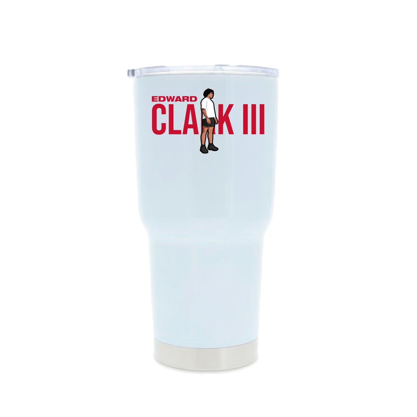 30oz Stainless Steel Tumbler — Player Name in White