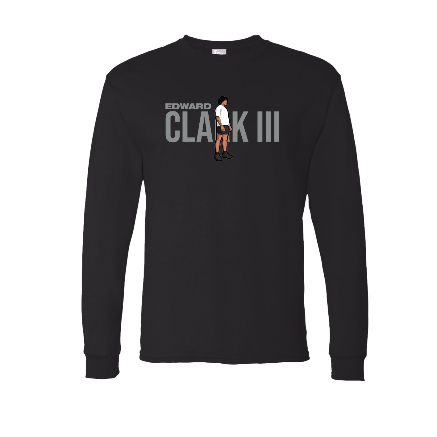Long Sleeve Tee — Player Name in Black