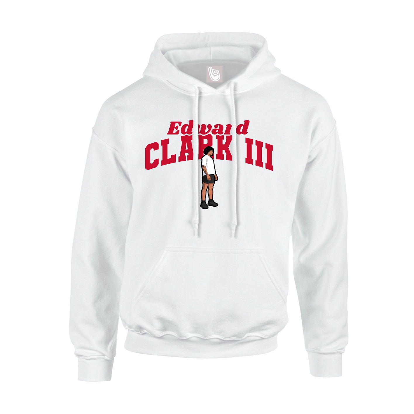 Hoodie — Signature Arch in White