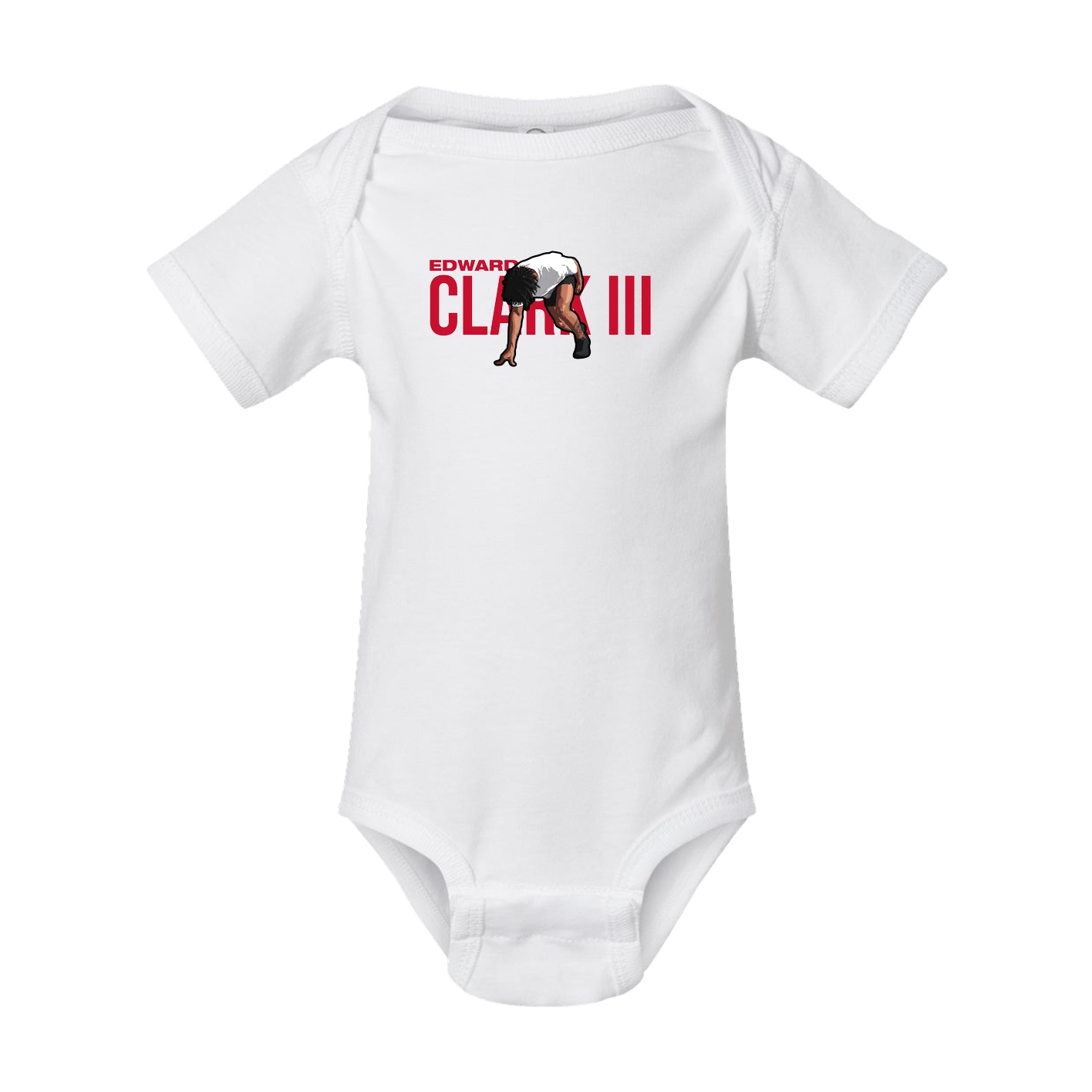 Baby Onesie — Player Name in White