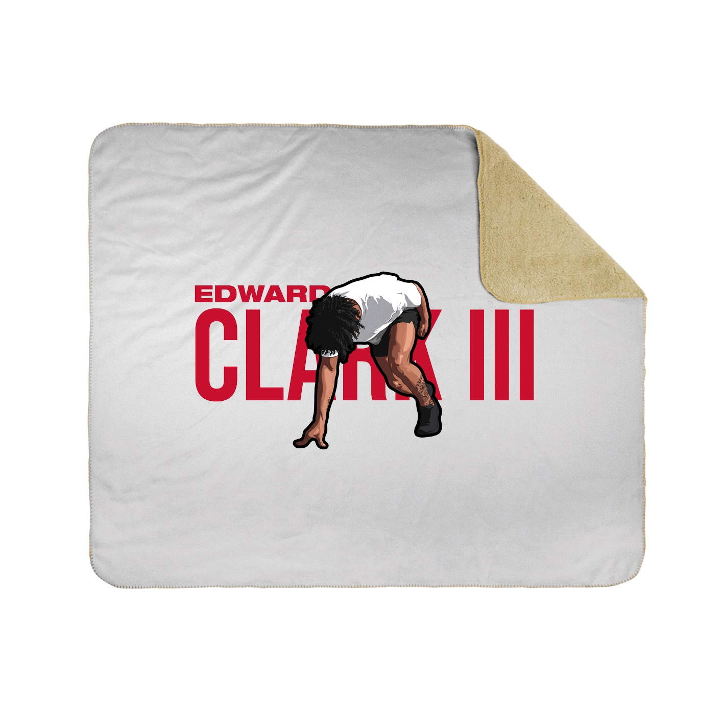Throw Blanket — Player Name in White