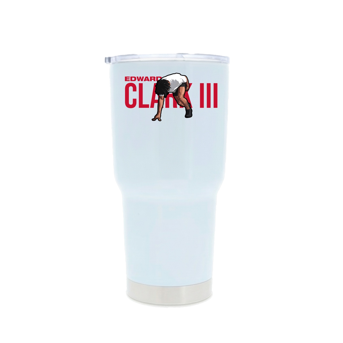 30oz Stainless Steel Tumbler — Player Name in White