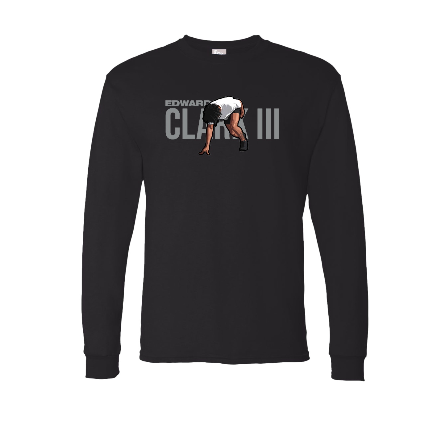Long Sleeve Tee — Player Name in Black
