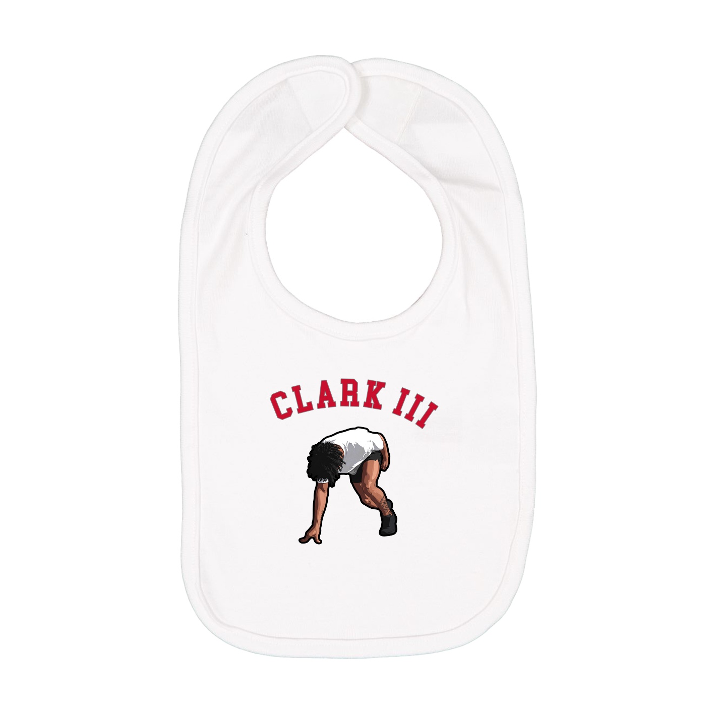 Infant Bib — Shirsey Arch in White