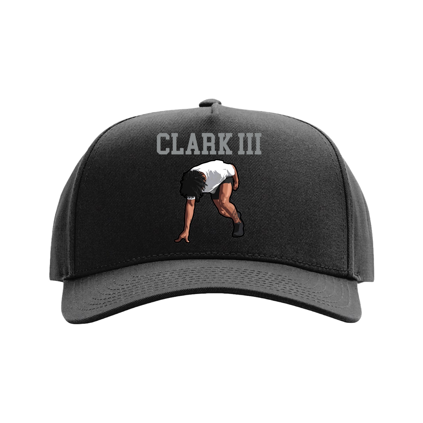 Full Fabric Five-Panel Champ Cap — Shirsey in Black