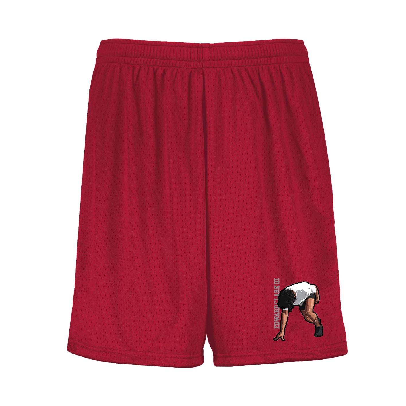 Shorts — Name Vertical in Red