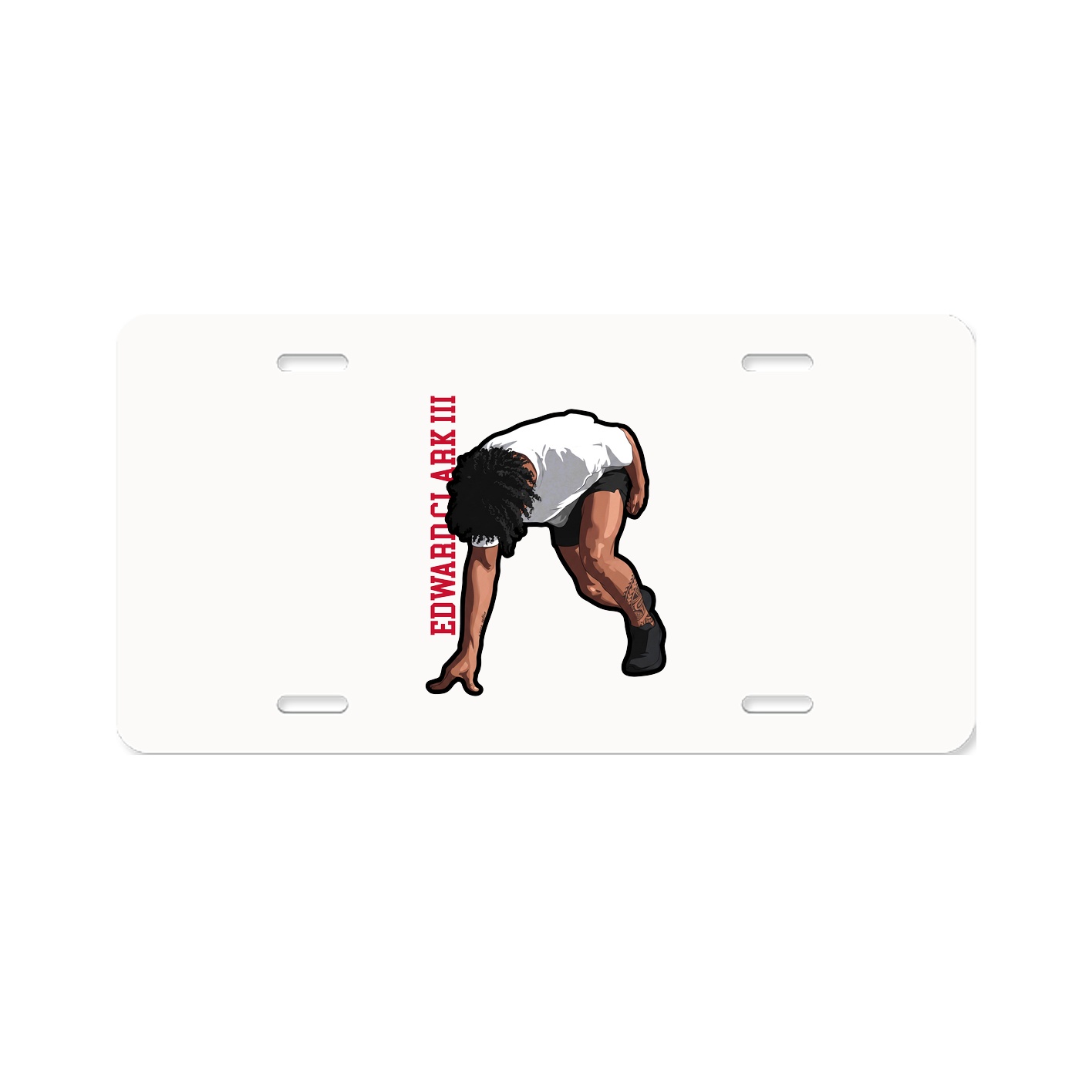License Plate — Name Vertical in Classic
