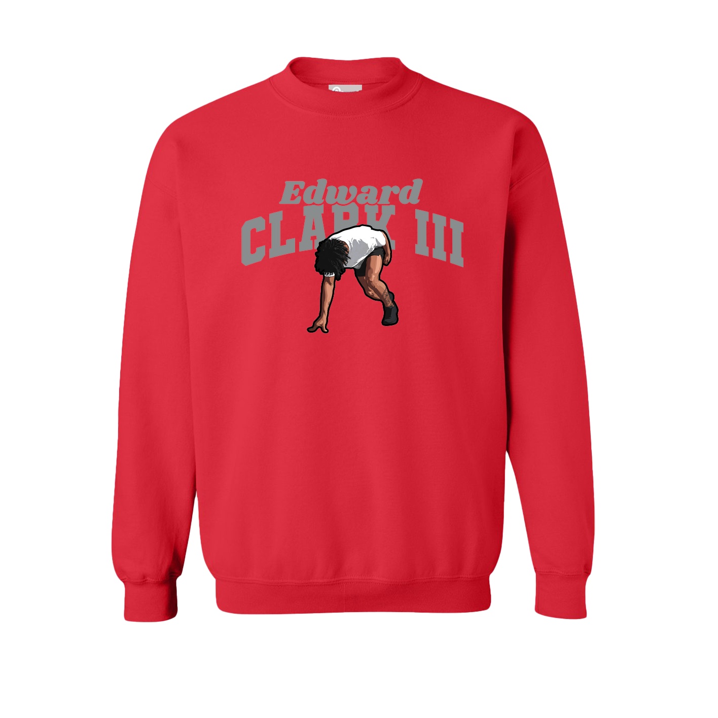 Fleece Crew — Signature Arch in Red