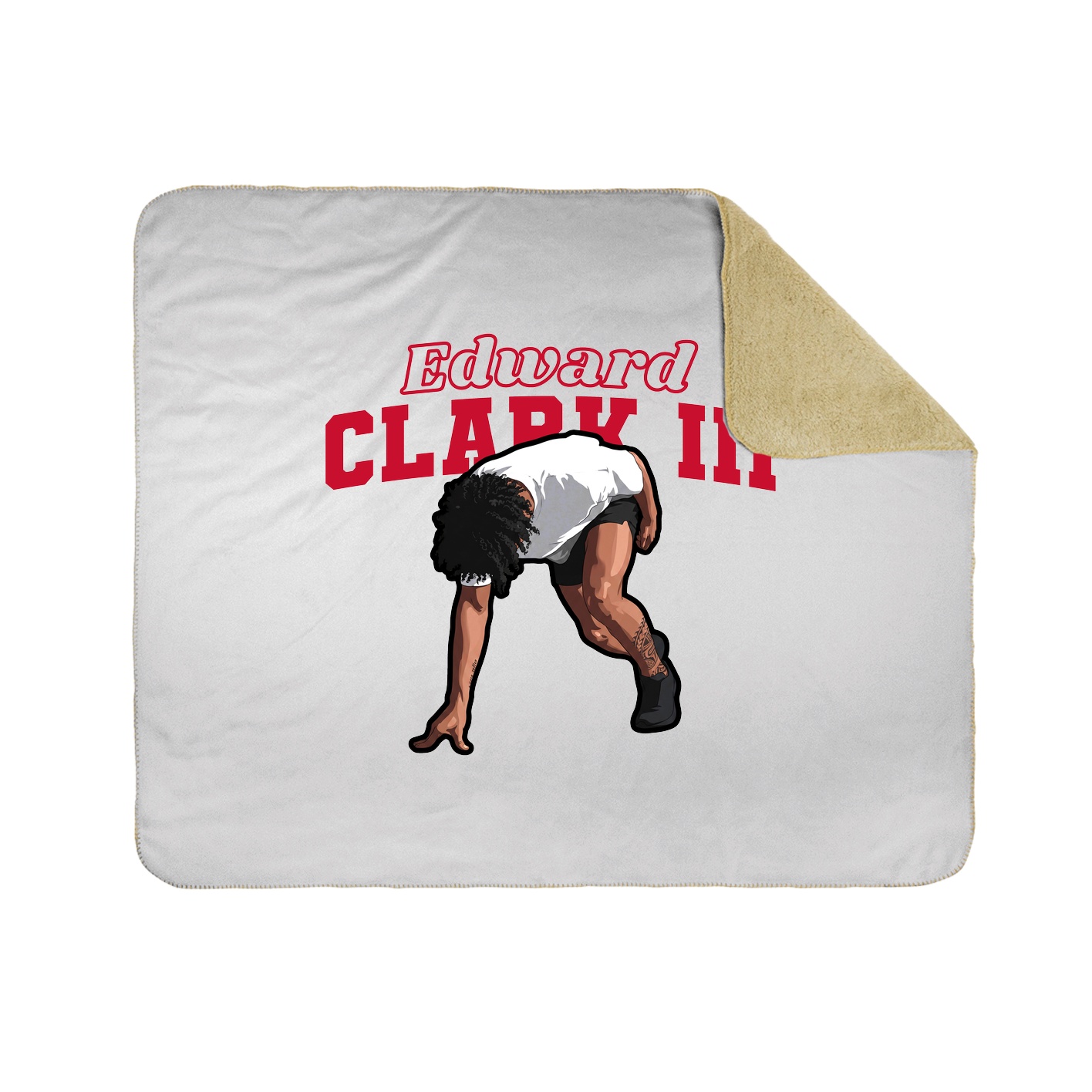 Throw Blanket — Name Arch in White