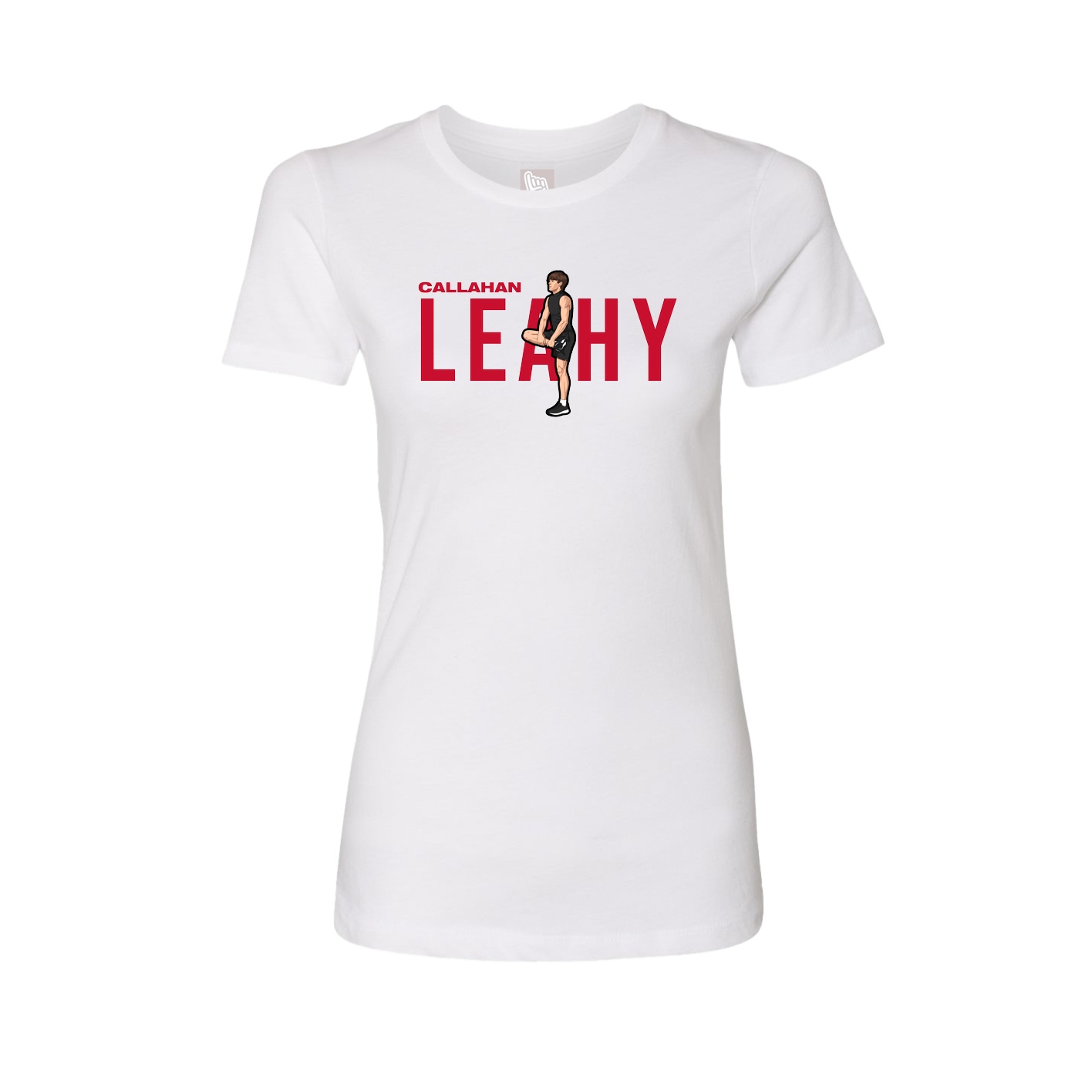 Fitted Women's Tee — Player Name in White