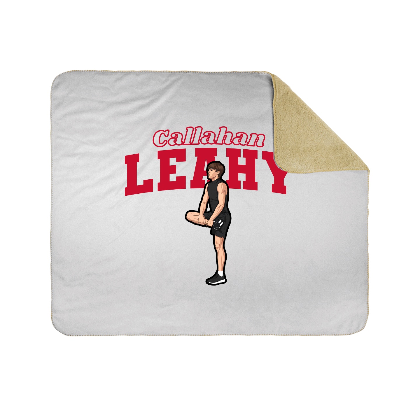 Throw Blanket — Name Arch in White
