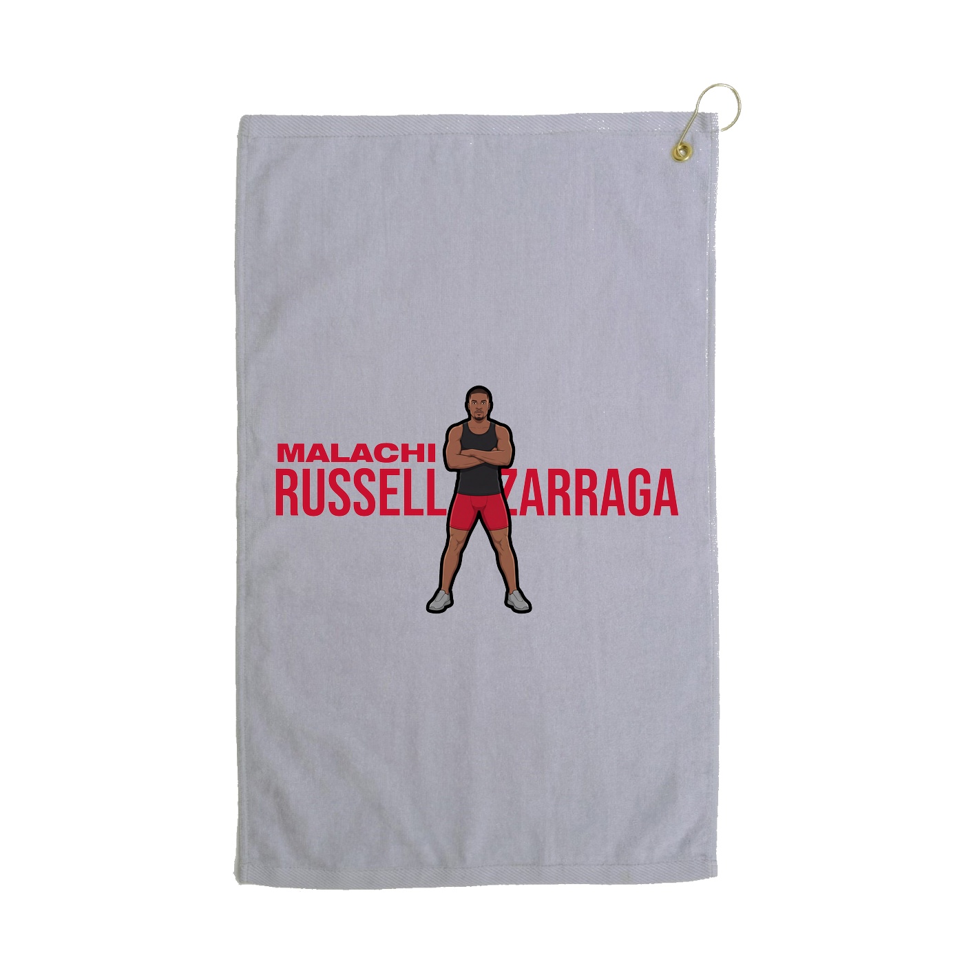 Golf Towel — Player Name in Grey