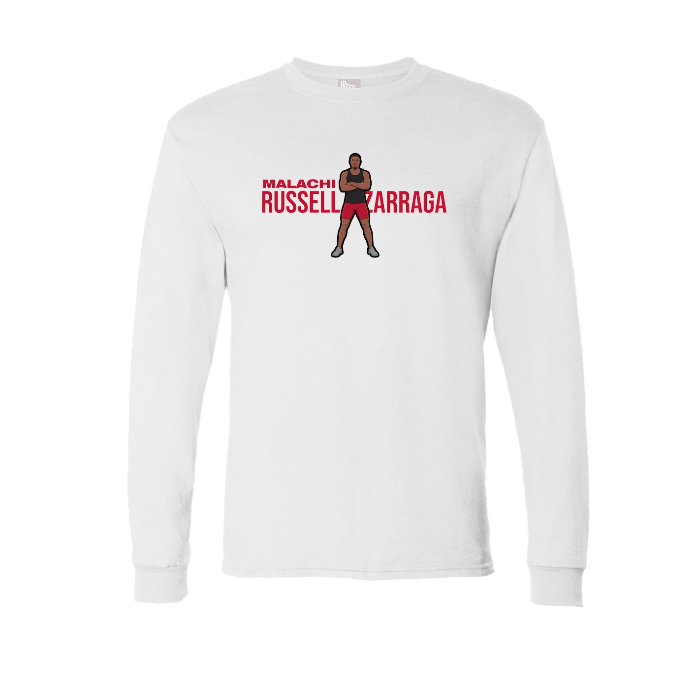 Long Sleeve Tee — Player Name in White