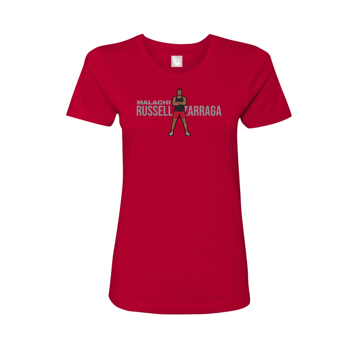 Fitted Women's Tee — Player Name in Red