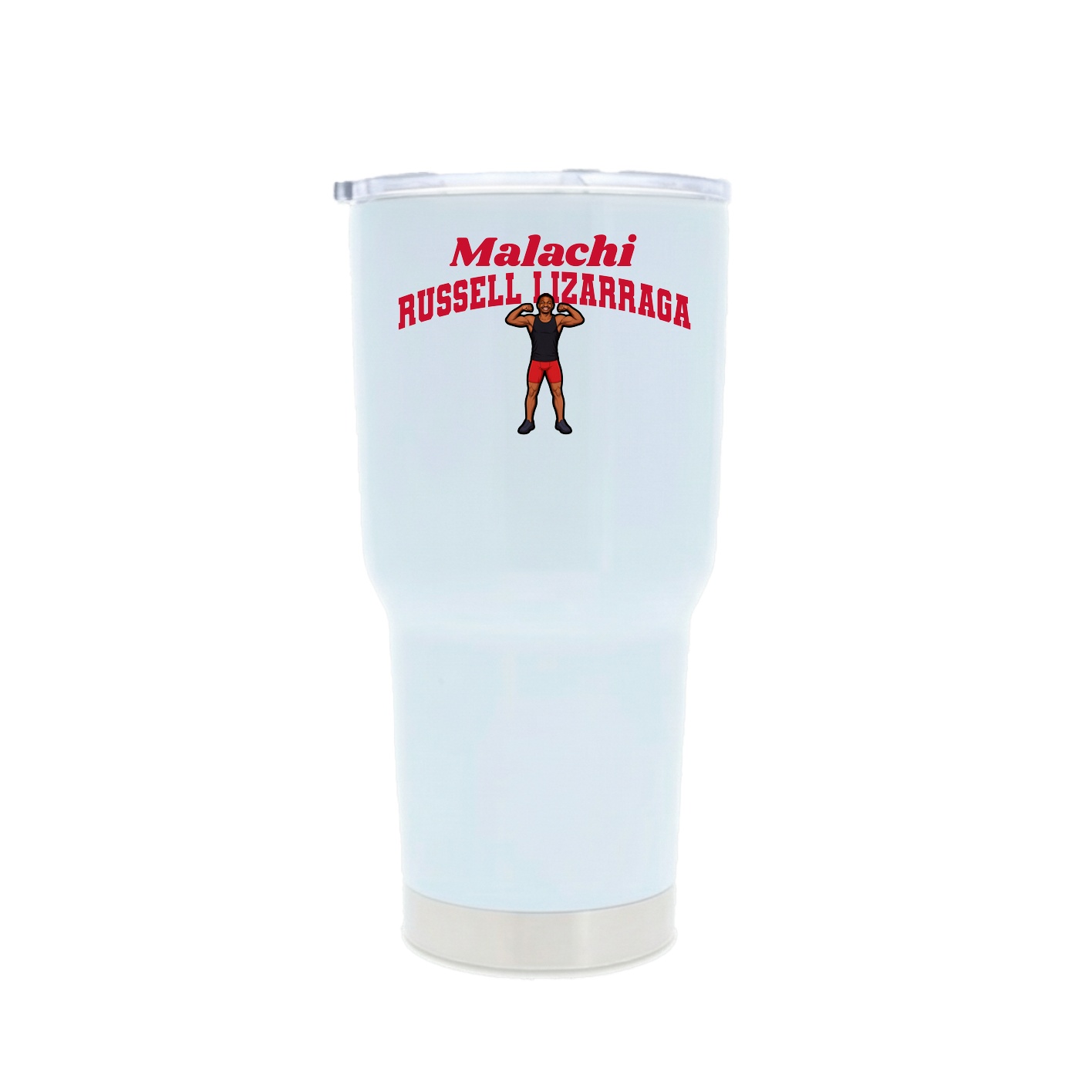 30oz Stainless Steel Tumbler — Signature Arch in White