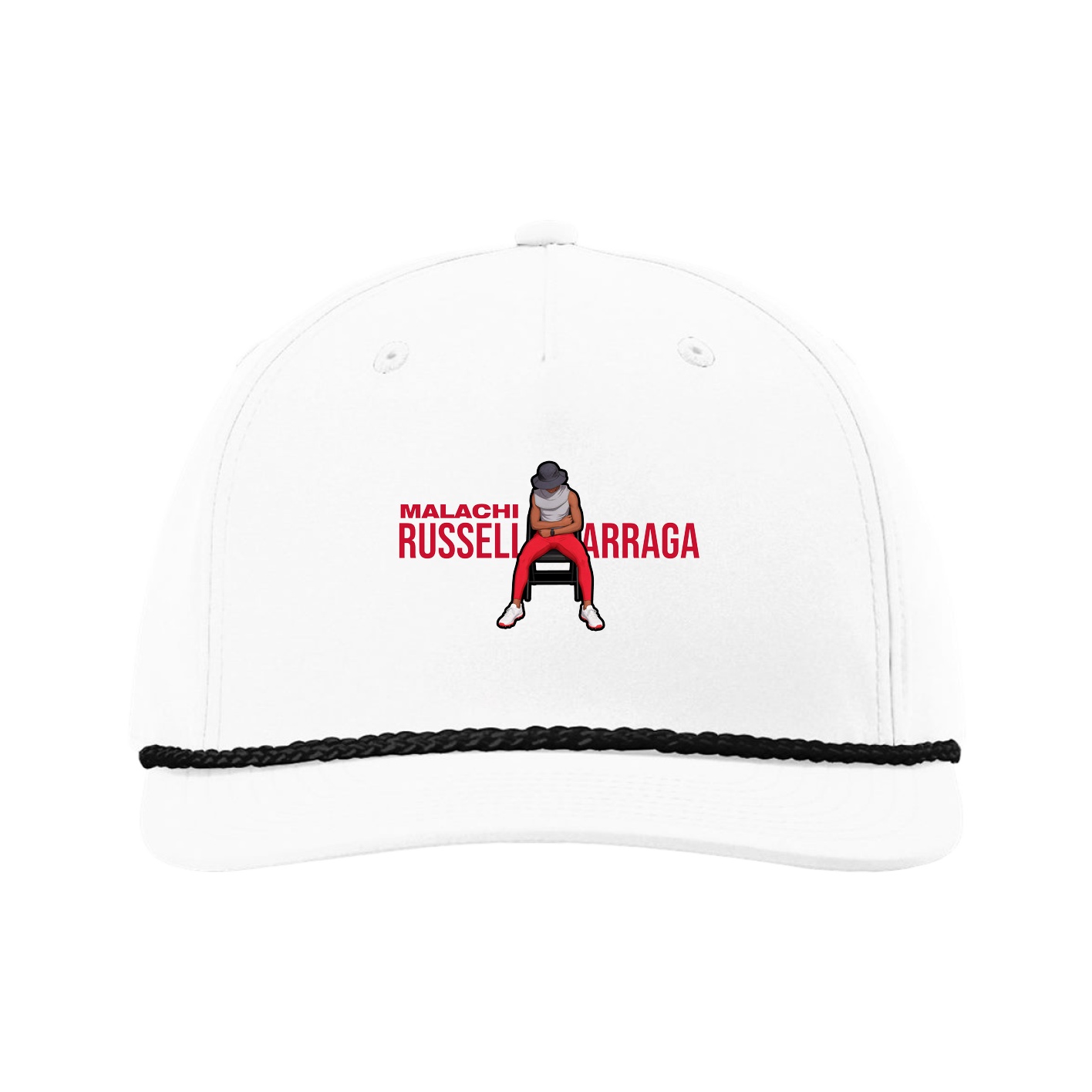 Five-Panel Classic Rope Cap — Player Name in White