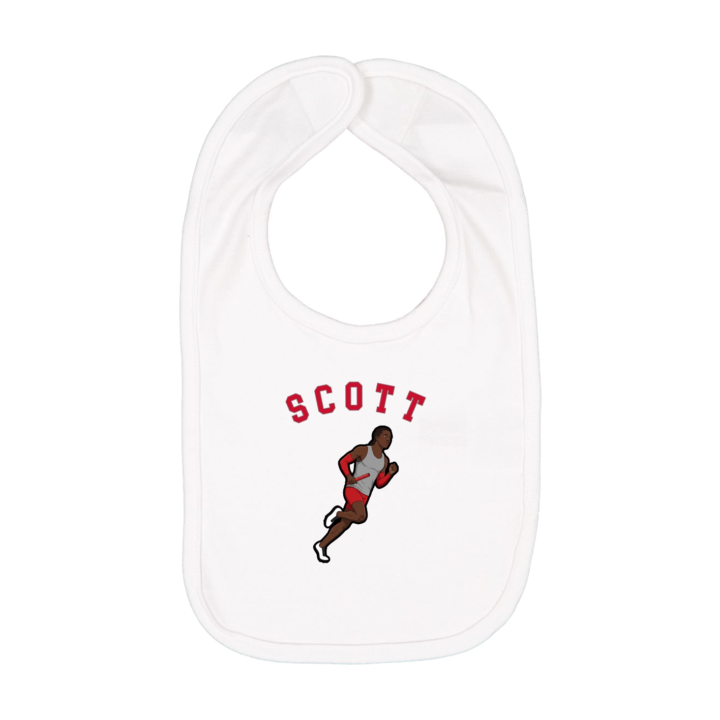 Infant Bib — Shirsey Arch in White