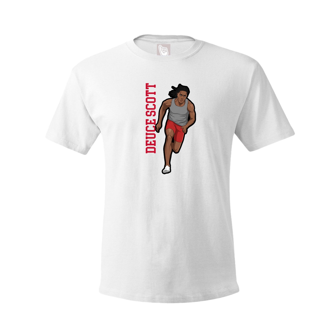 Tee — Name Vertical in White