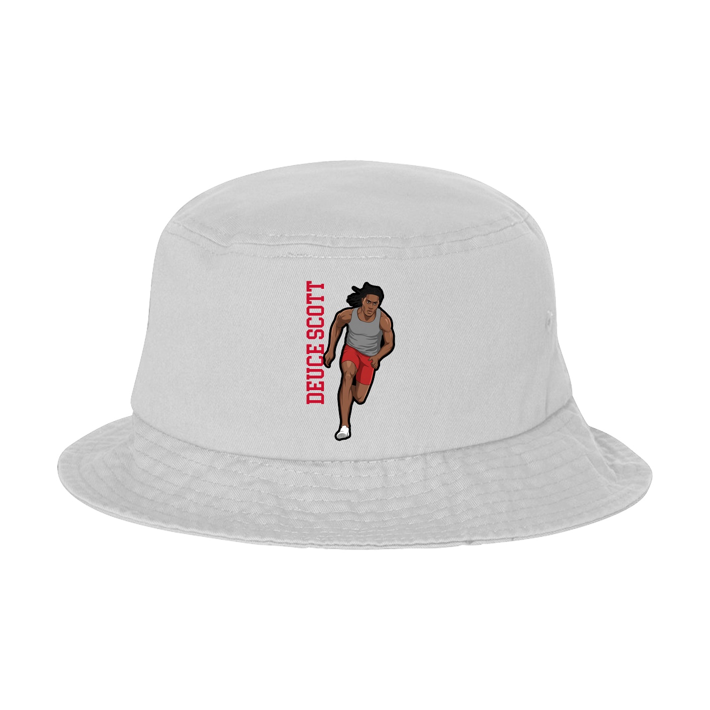 Bucket Cap — Name Vertical in White