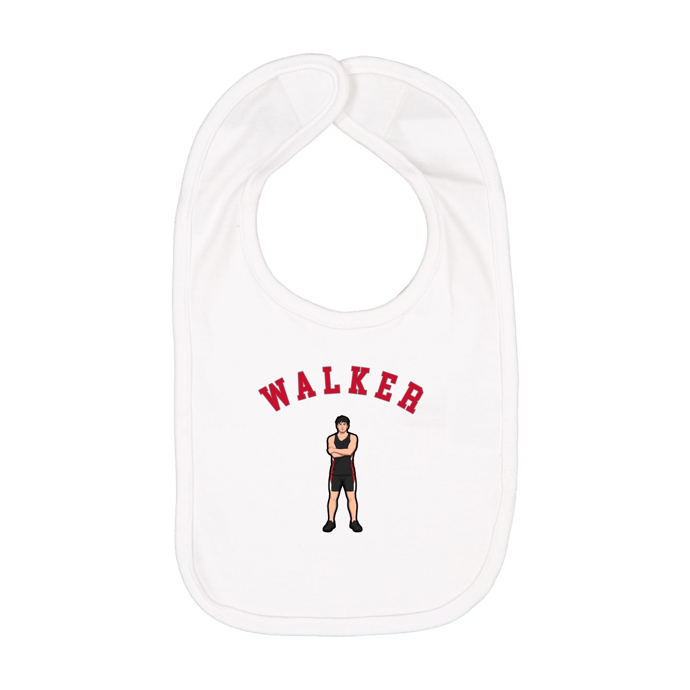 Infant Bib — Shirsey Arch in White