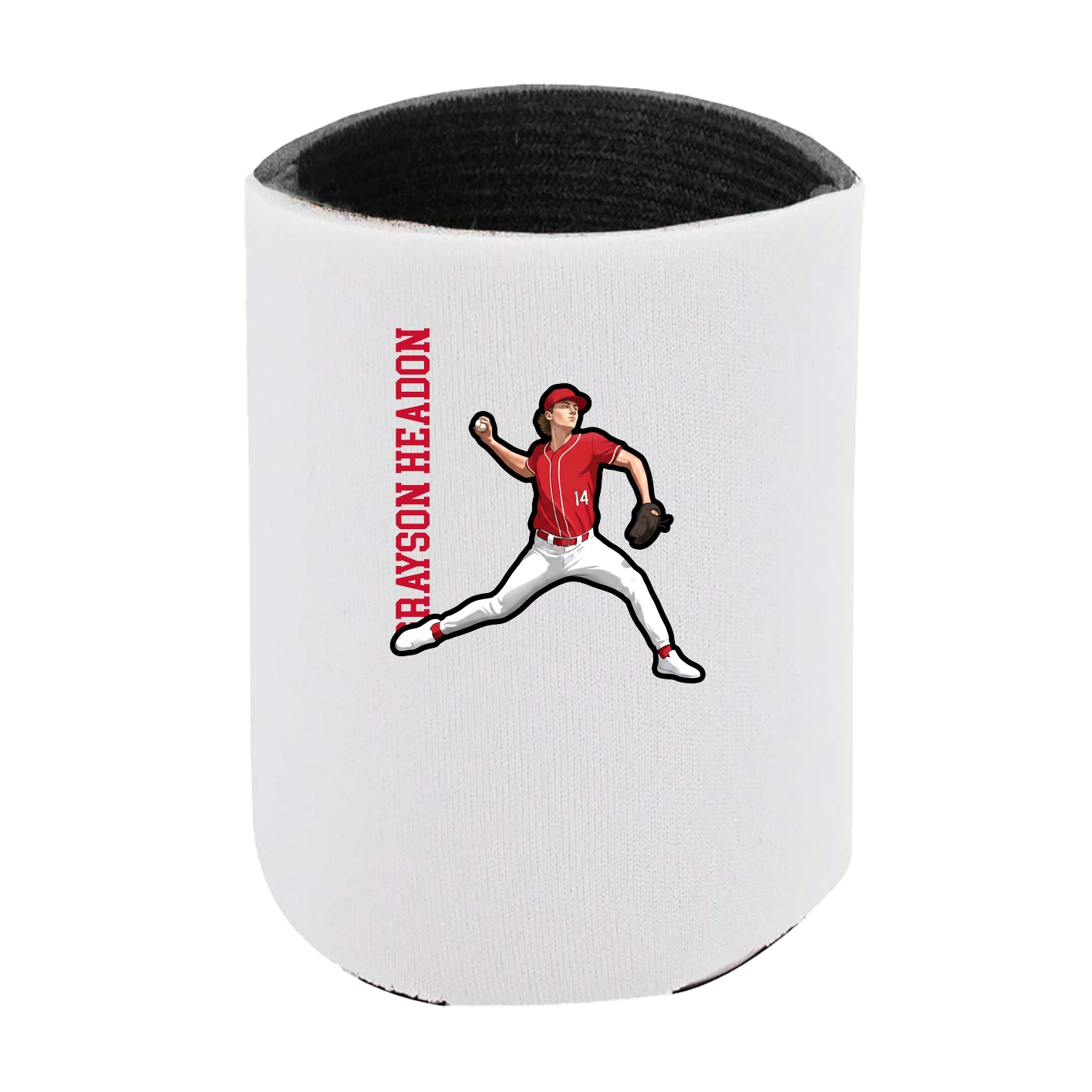 Can Holder — Name Vertical in White