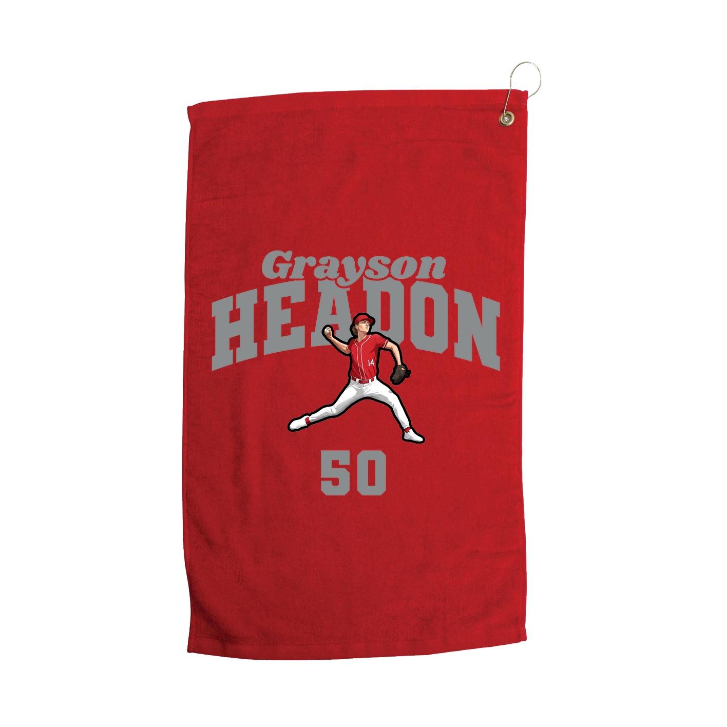 Golf Towel — Signature Arch in Red