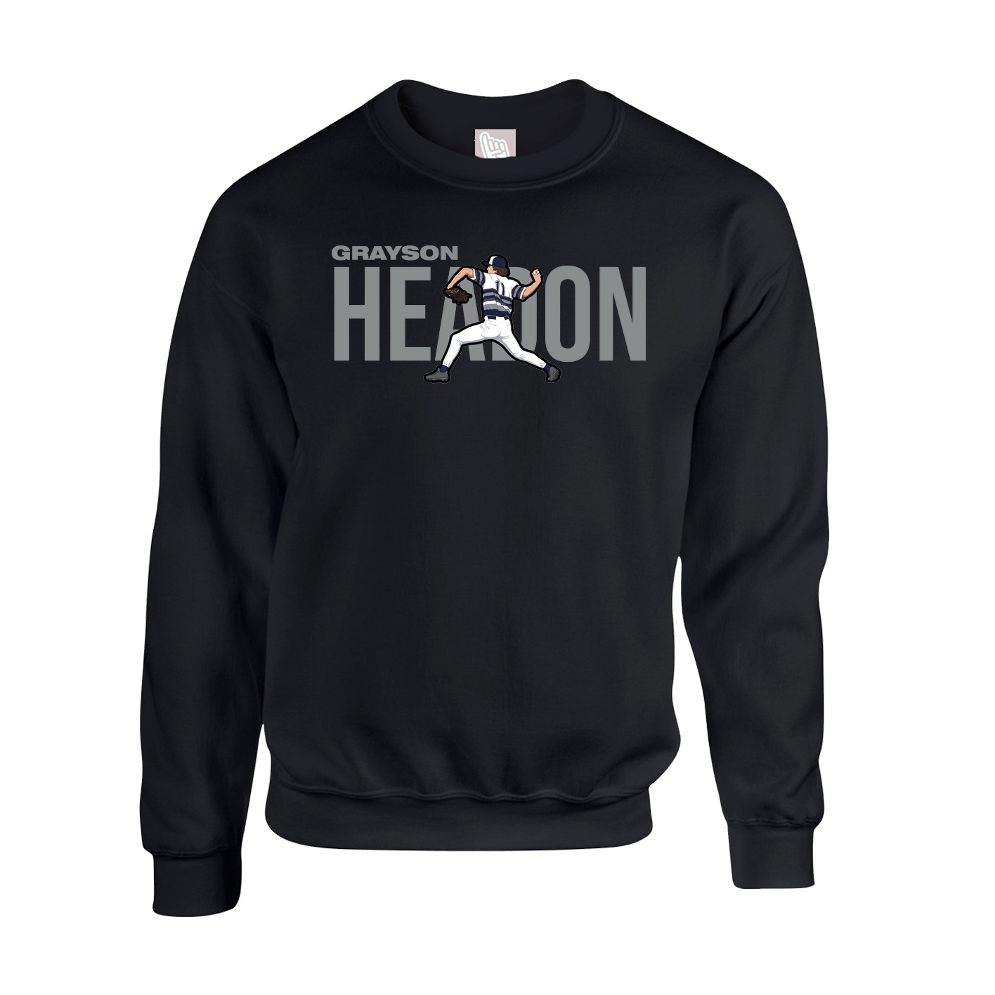 Fleece Crew — Player Name in Black