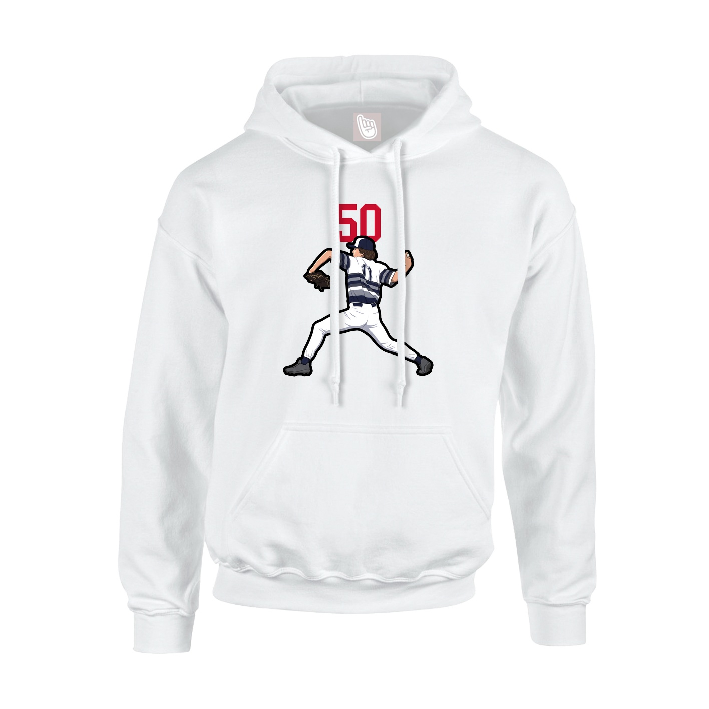 Hoodie — Number Top in White