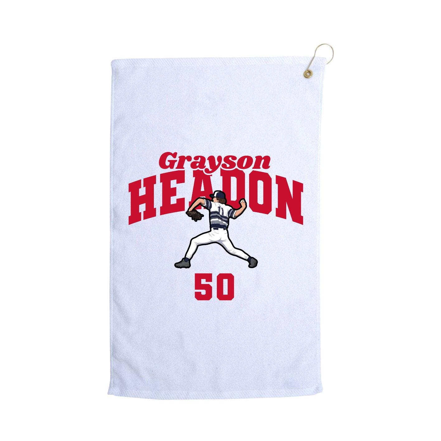 Golf Towel — Signature Arch in White