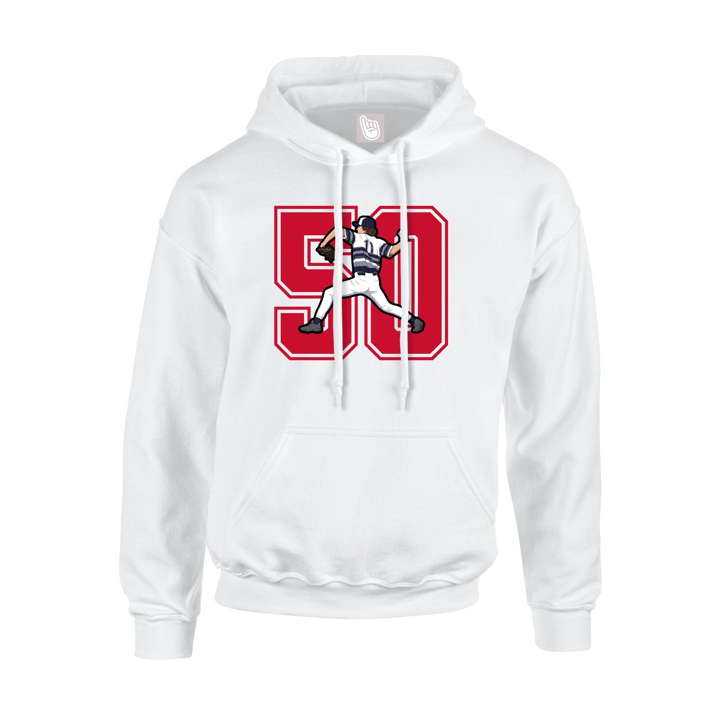 Hoodie — Number in White