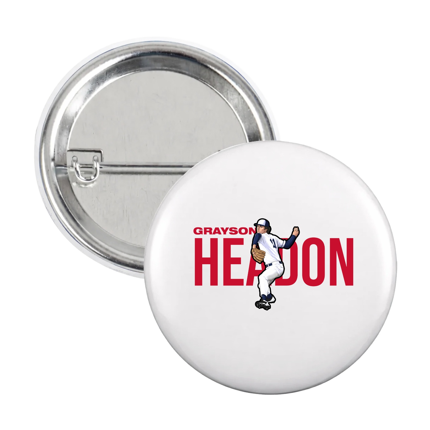 Game Day Button — Player Name in White