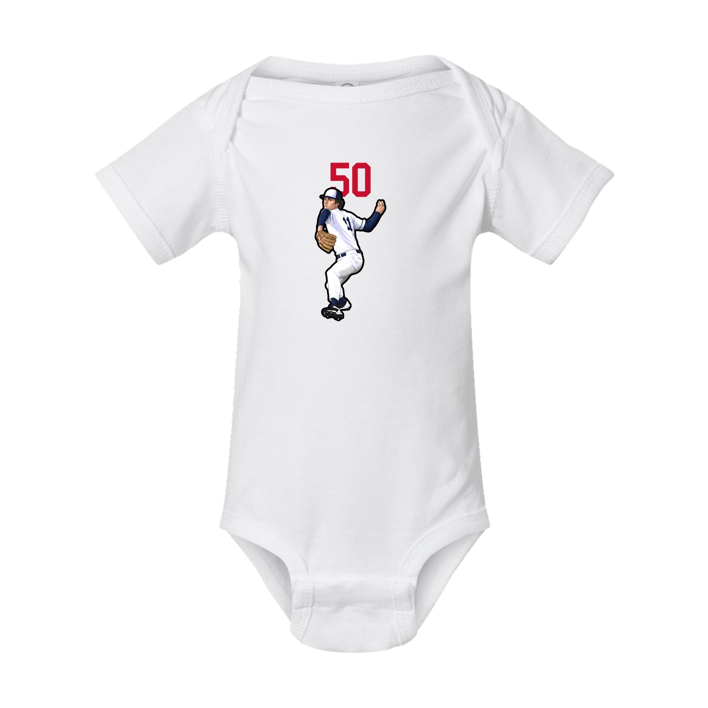 Baby Onesie — Number Top in White