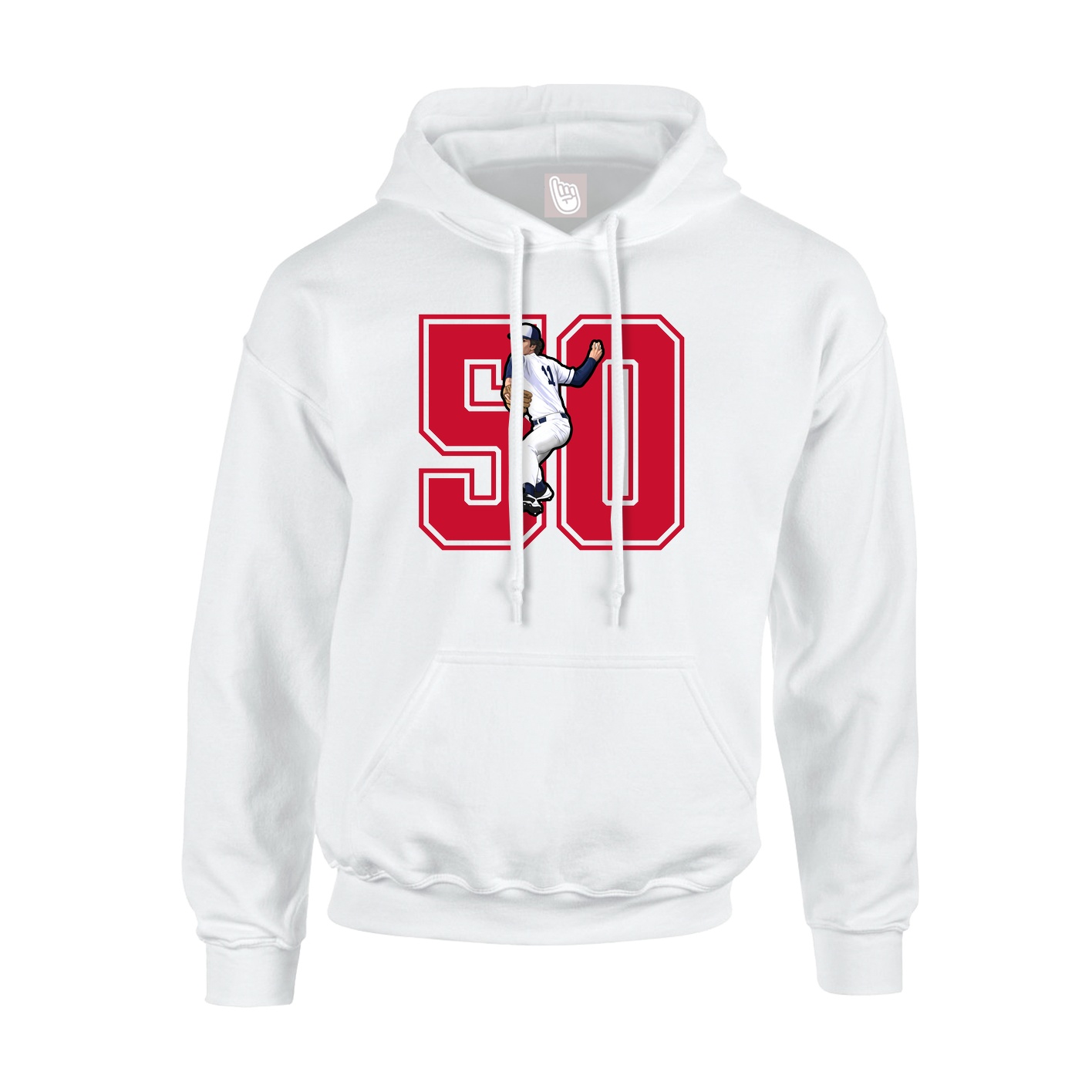 Youth Hoodie — Number in White