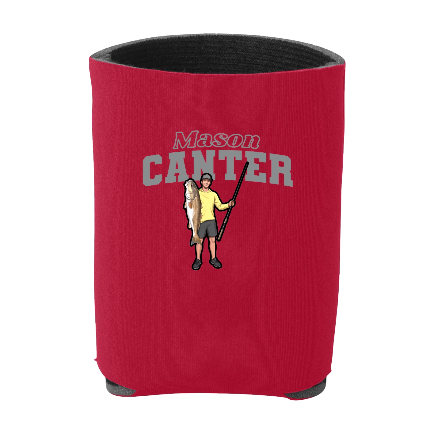 Can Holder — Name Arch in Red