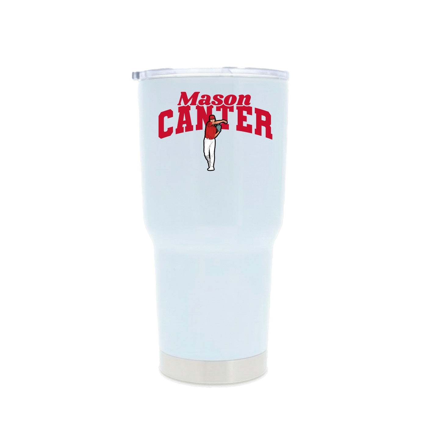 30oz Stainless Steel Tumbler — Signature Arch in White
