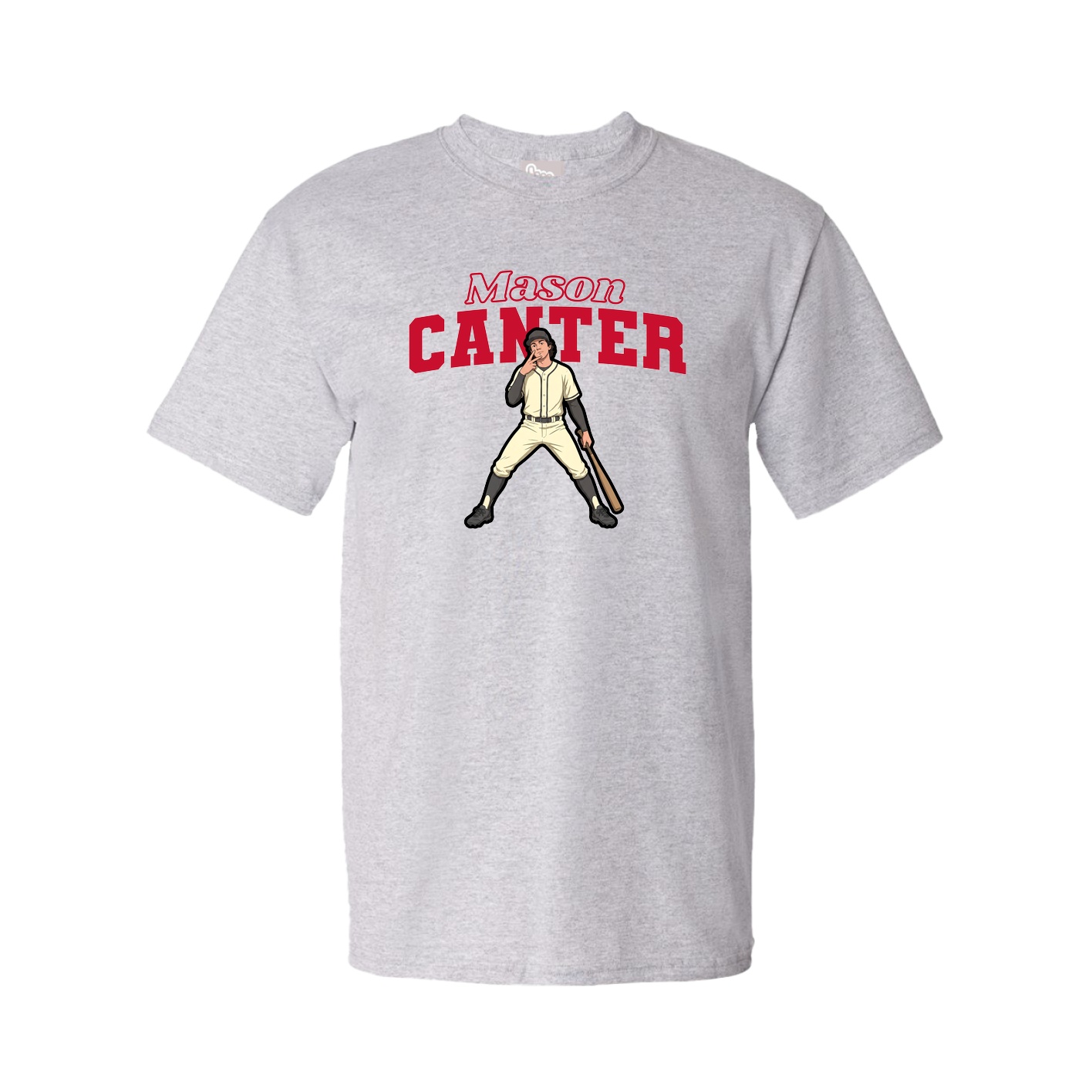 Youth Tee — Name Arch in Grey