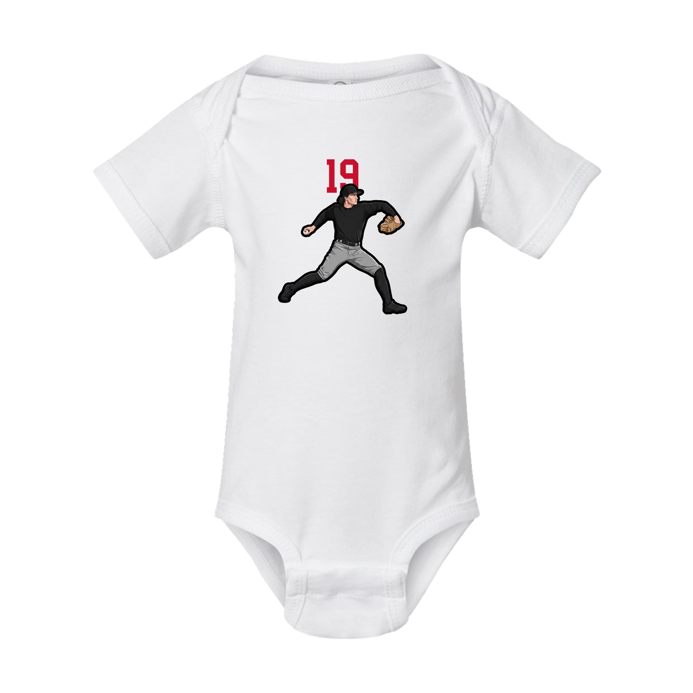 Baby Onesie — Number Top in White
