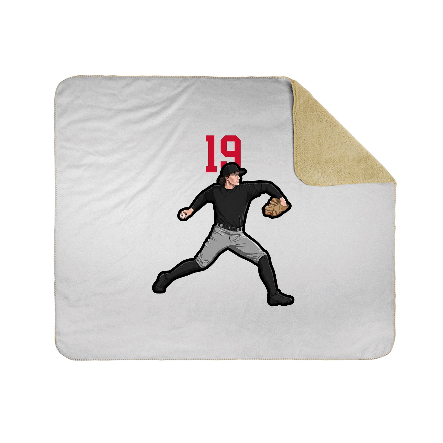 Throw Blanket — Number Top in White