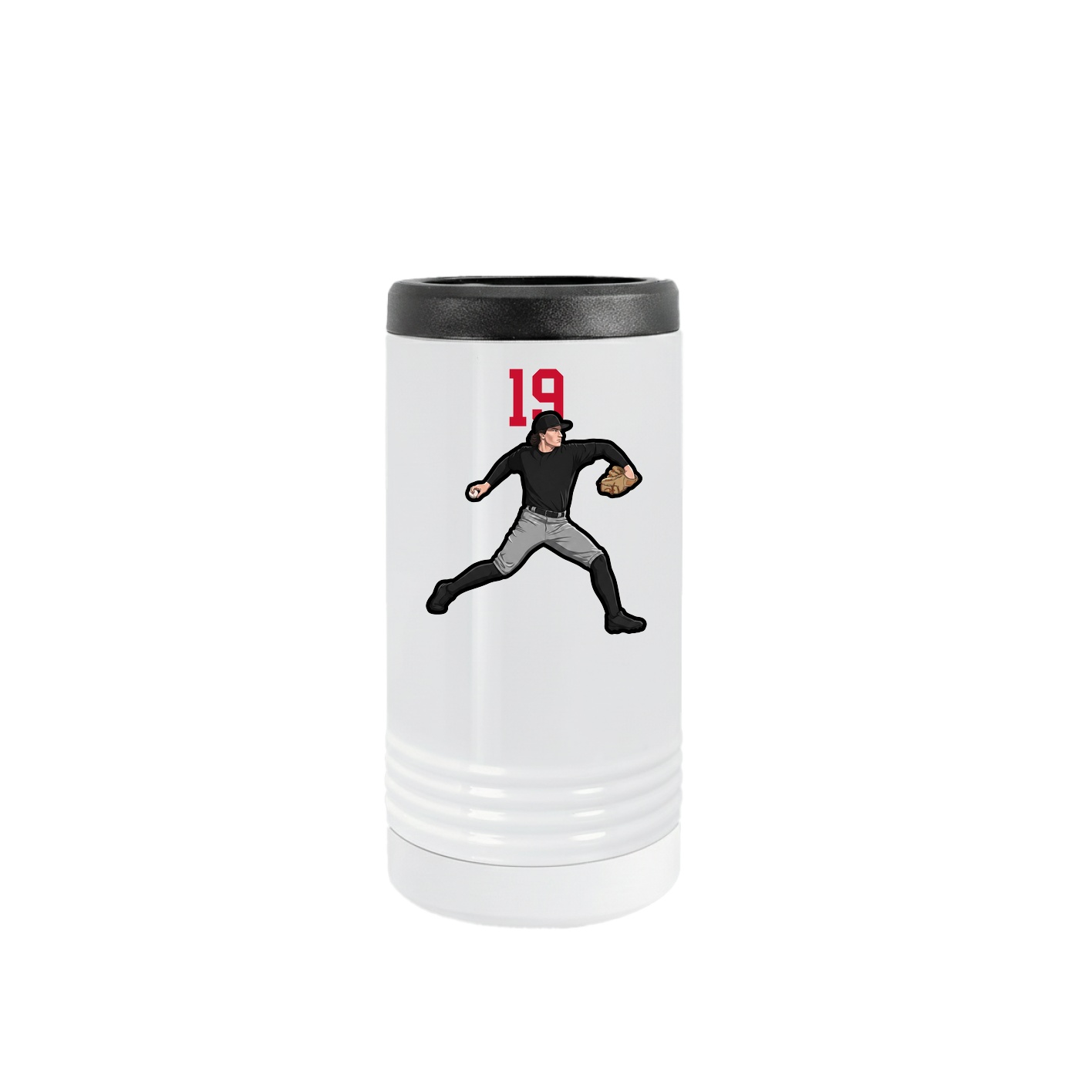 Slim Beverage Holder — Number Top in White
