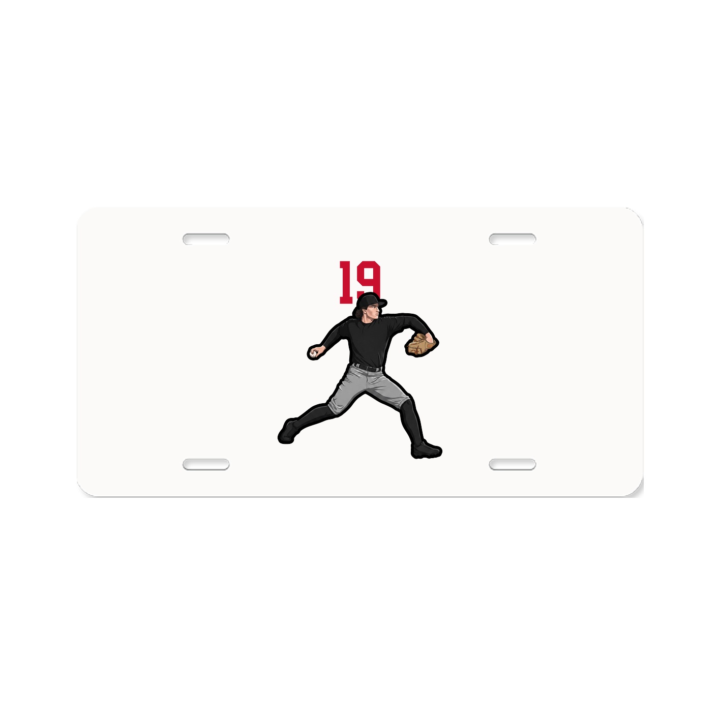License Plate — Number Top in Classic