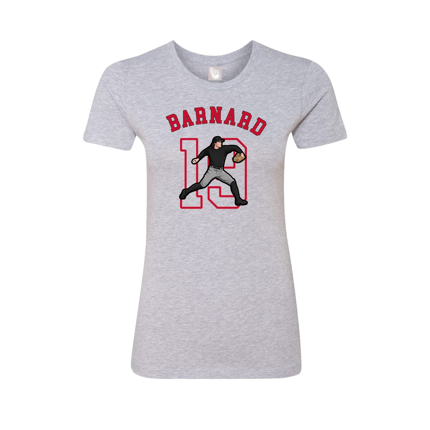 Fitted Women's Tee — Shirsey Arch in Grey
