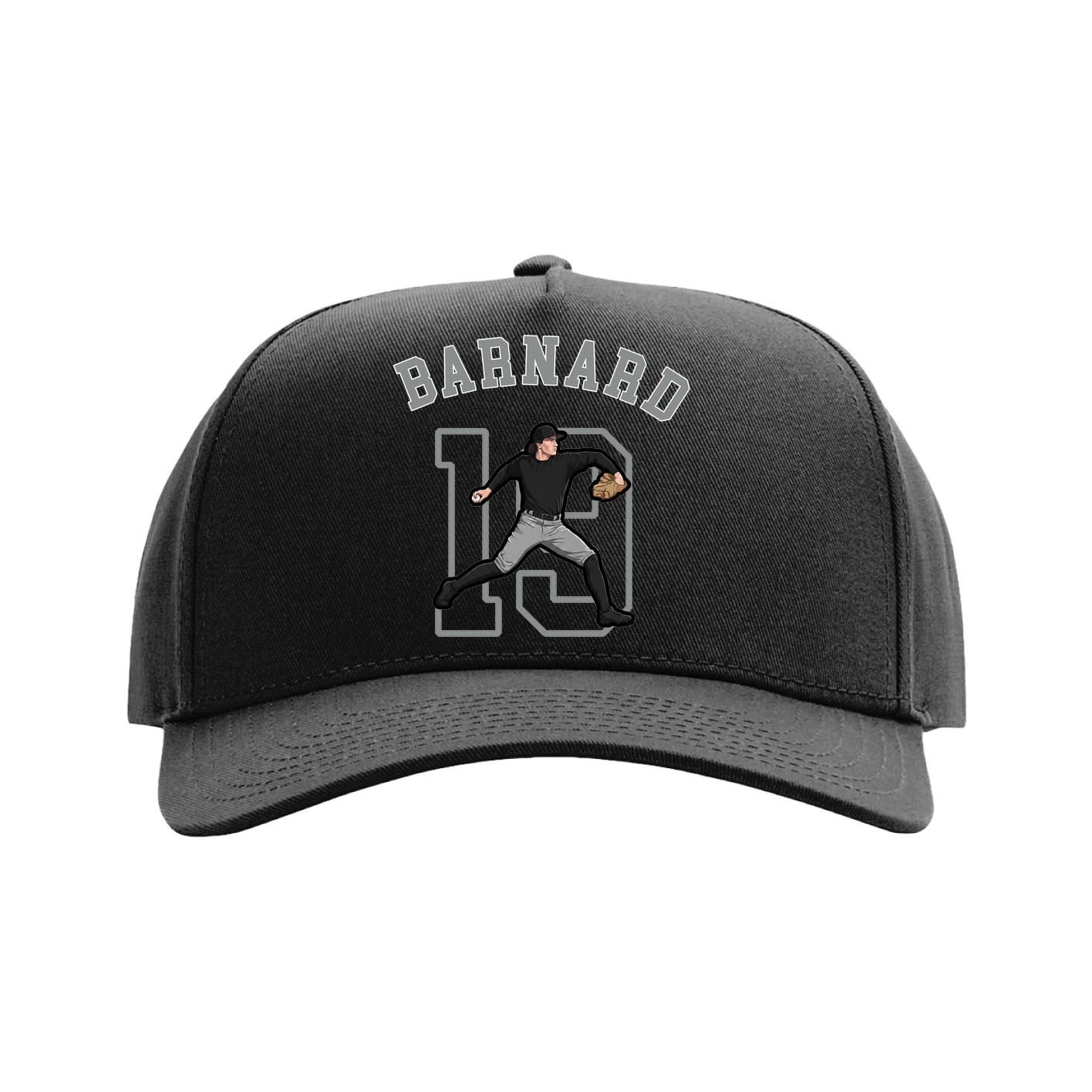 Full Fabric Five-Panel Champ Cap — Shirsey Arch in Black