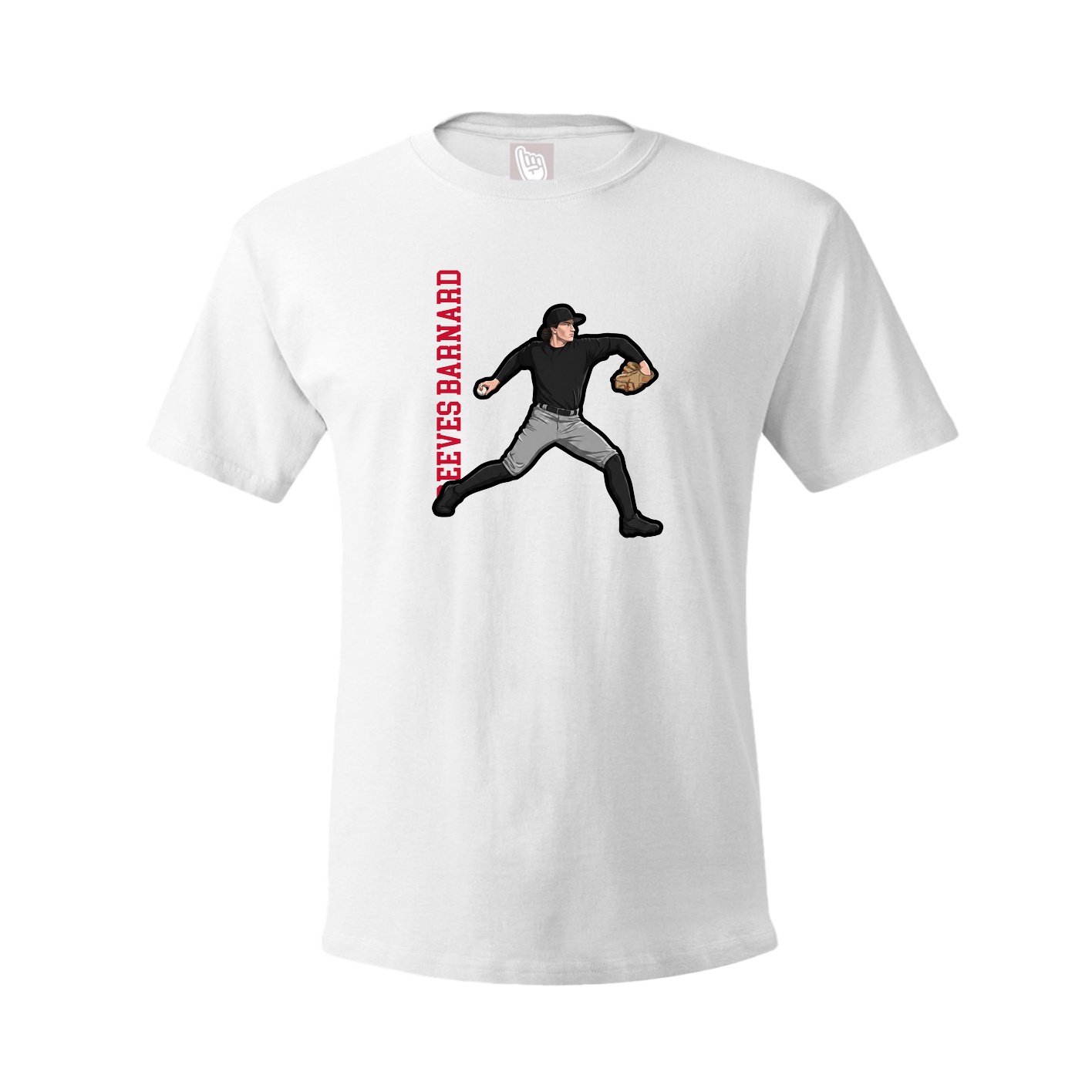 Youth Tee — Name Vertical in White