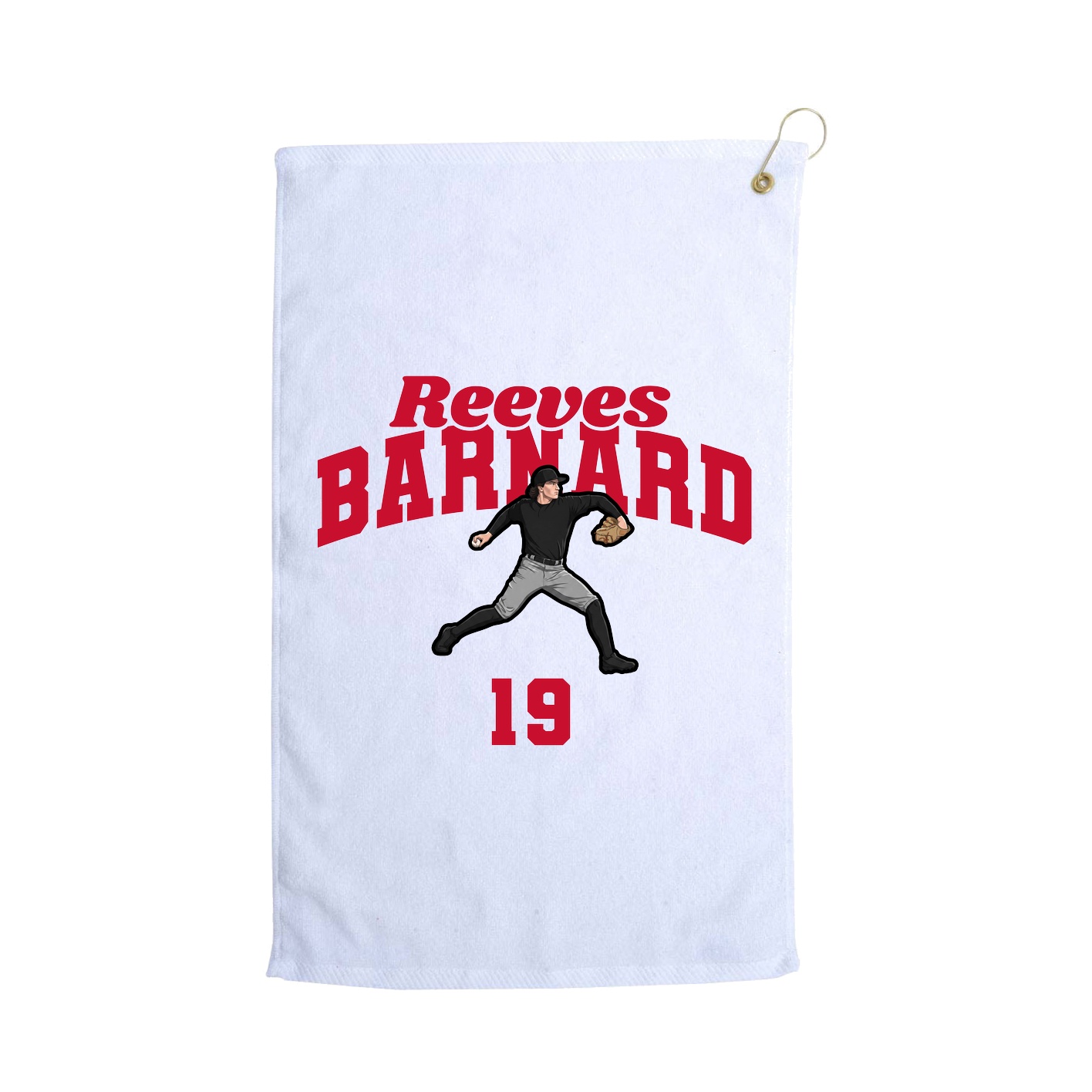 Golf Towel — Signature Arch in White