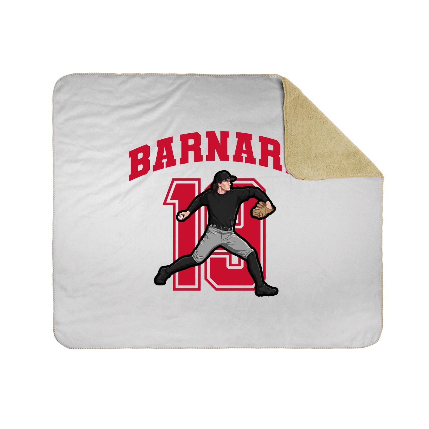 Throw Blanket — Number in White
