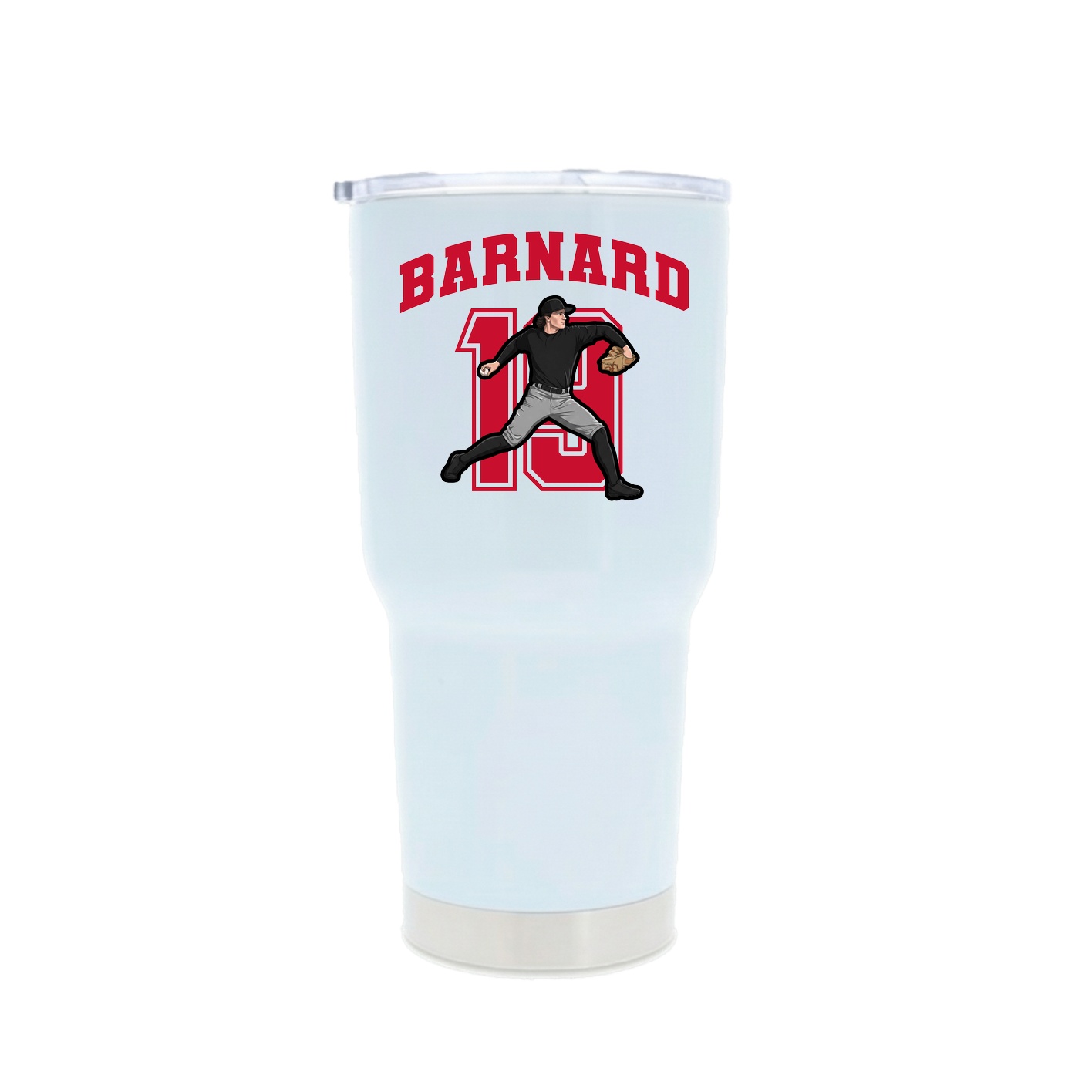 30oz Stainless Steel Tumbler — Number in White