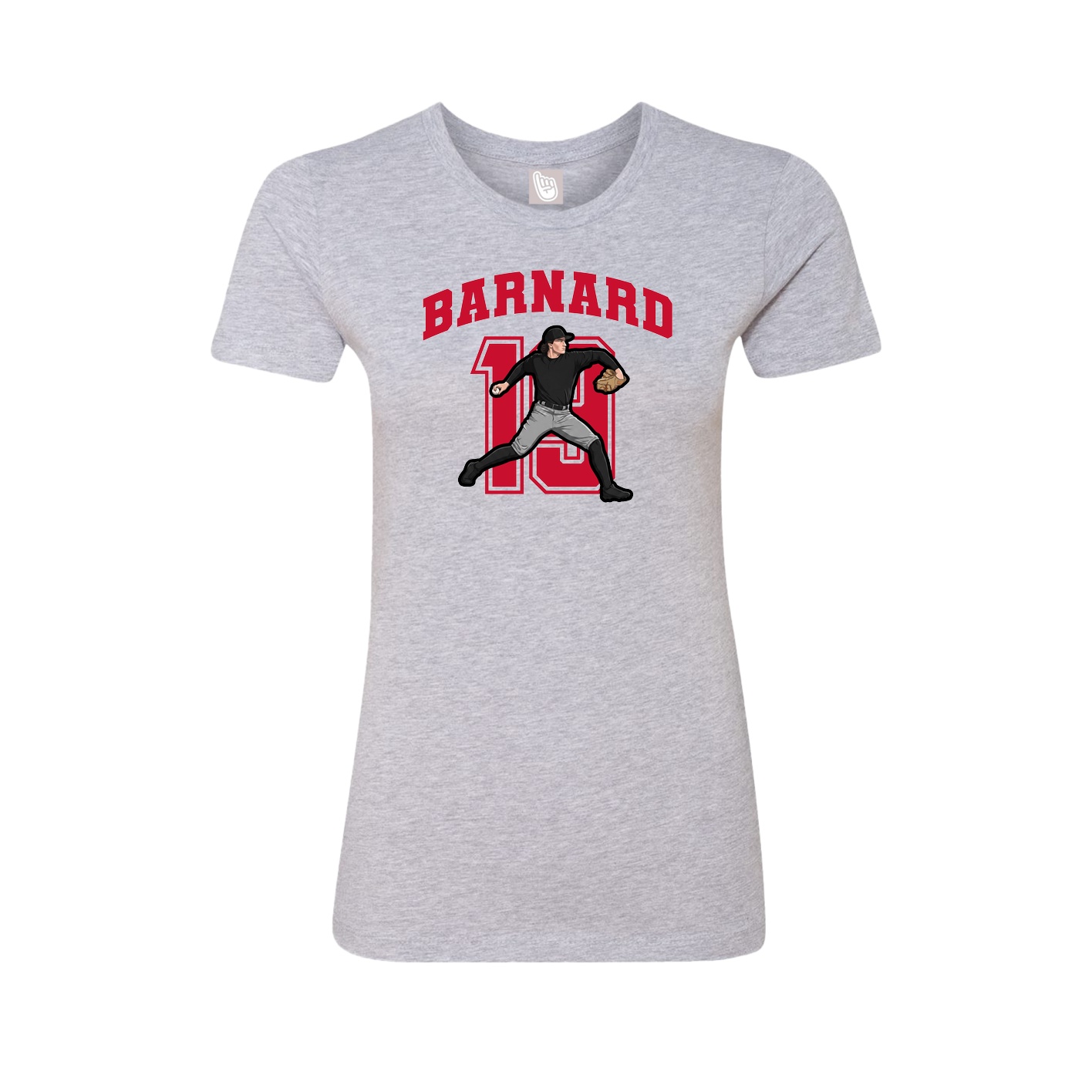Fitted Women's Tee — Number in Grey