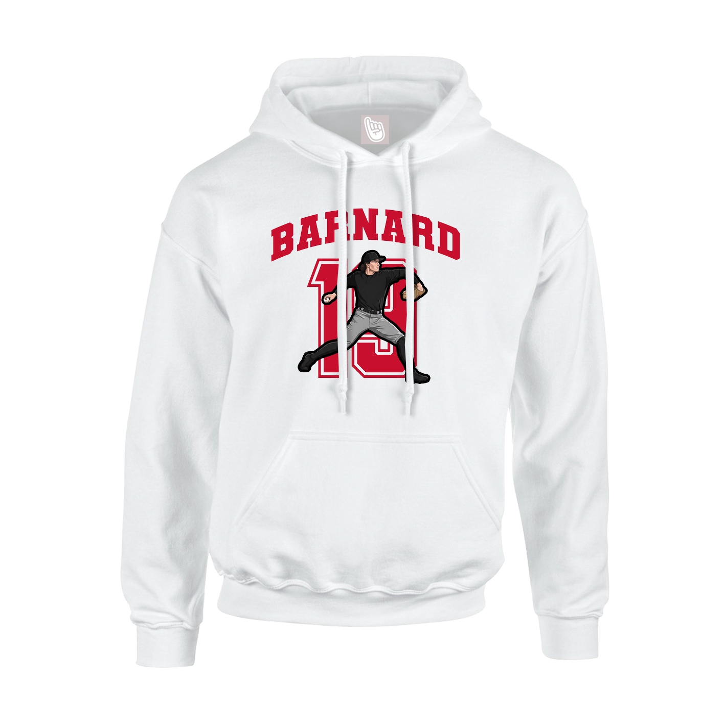 Youth Hoodie — Number in White
